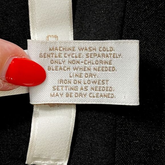 Chico's Vest Size 2 (12) Black Tuxedo Style Lapel - Picture 12 of 14